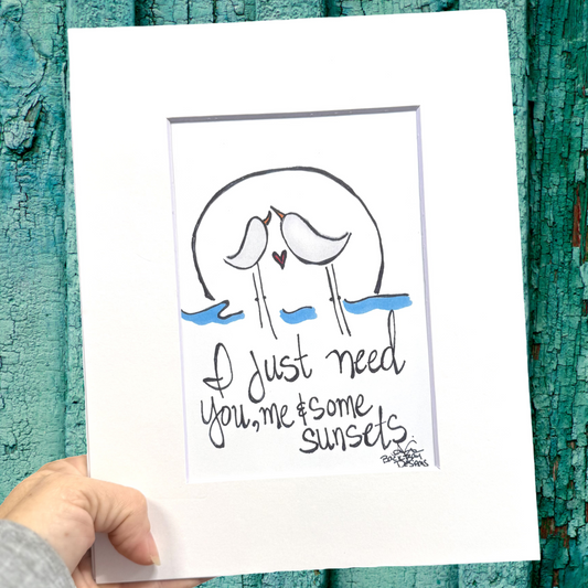 lovebirds you me and sunsets 