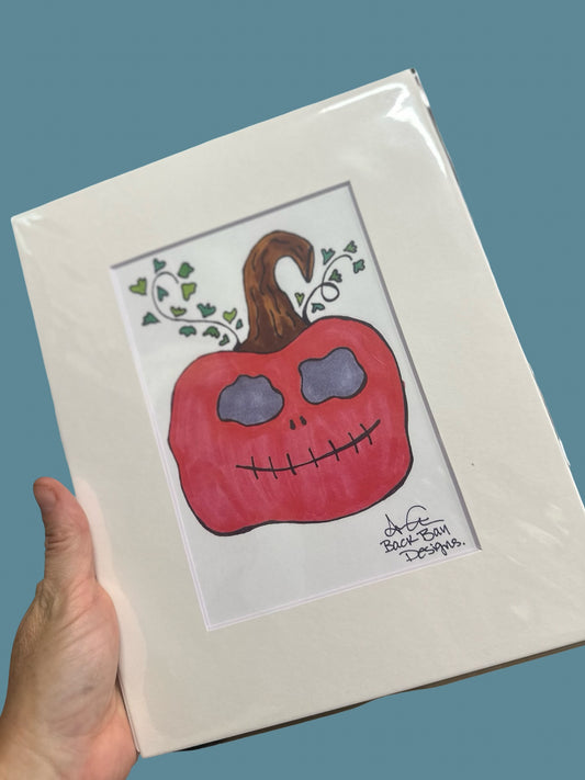 Jack O Lantern Pumpkin Print