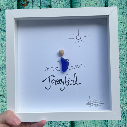 Jersey Girl Sea glass art 