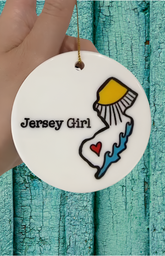 Jersey girl ornament 3 inch 