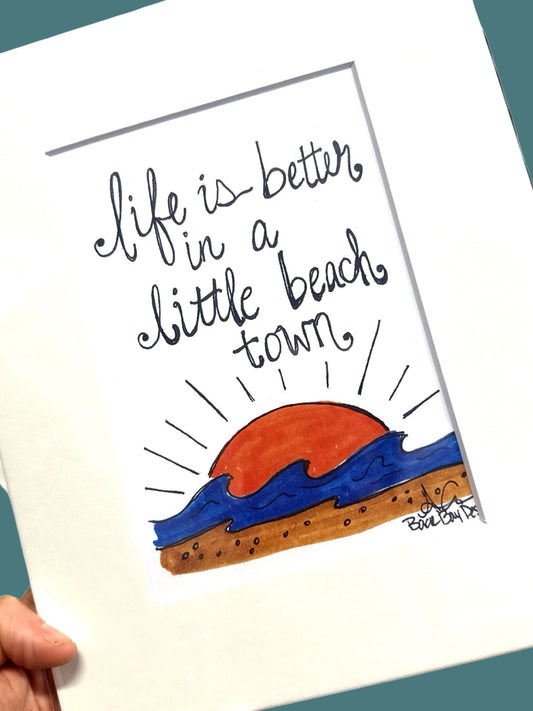 Life in a Beach Town Print