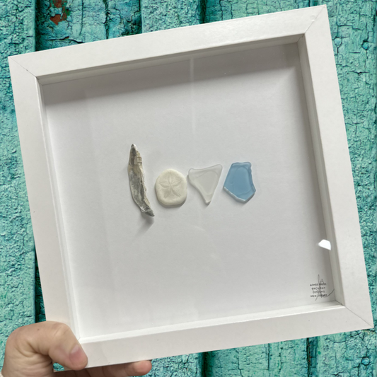 Love sand dollar Original 8 inch Sea glass back bay designs 