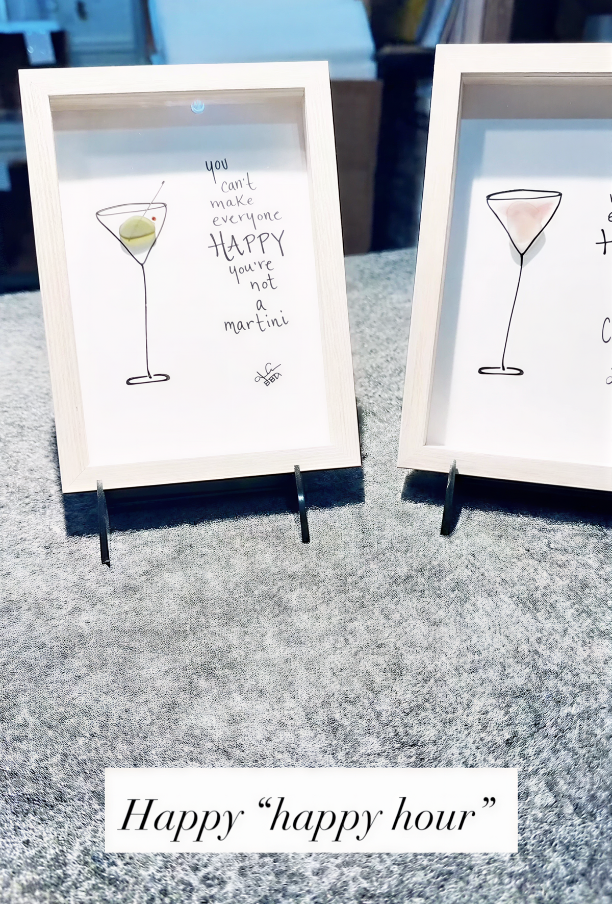 You can't make everyone happy, you're not a LEMON DROP - SLIM Sea Glass Art,  5x7 Whitewash Frame