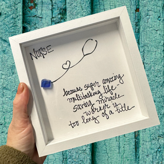 NURSE_super_amazing_MINI sea glass art 