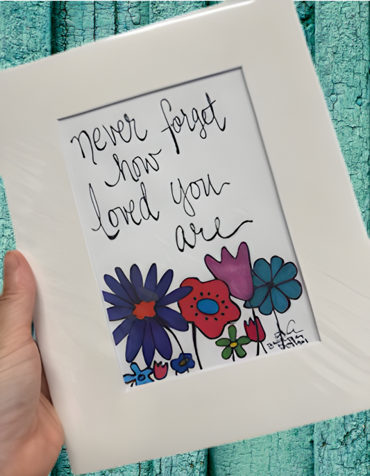 Never Forget How Loved U Are Print 