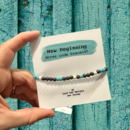 New beginning morse code bracelet