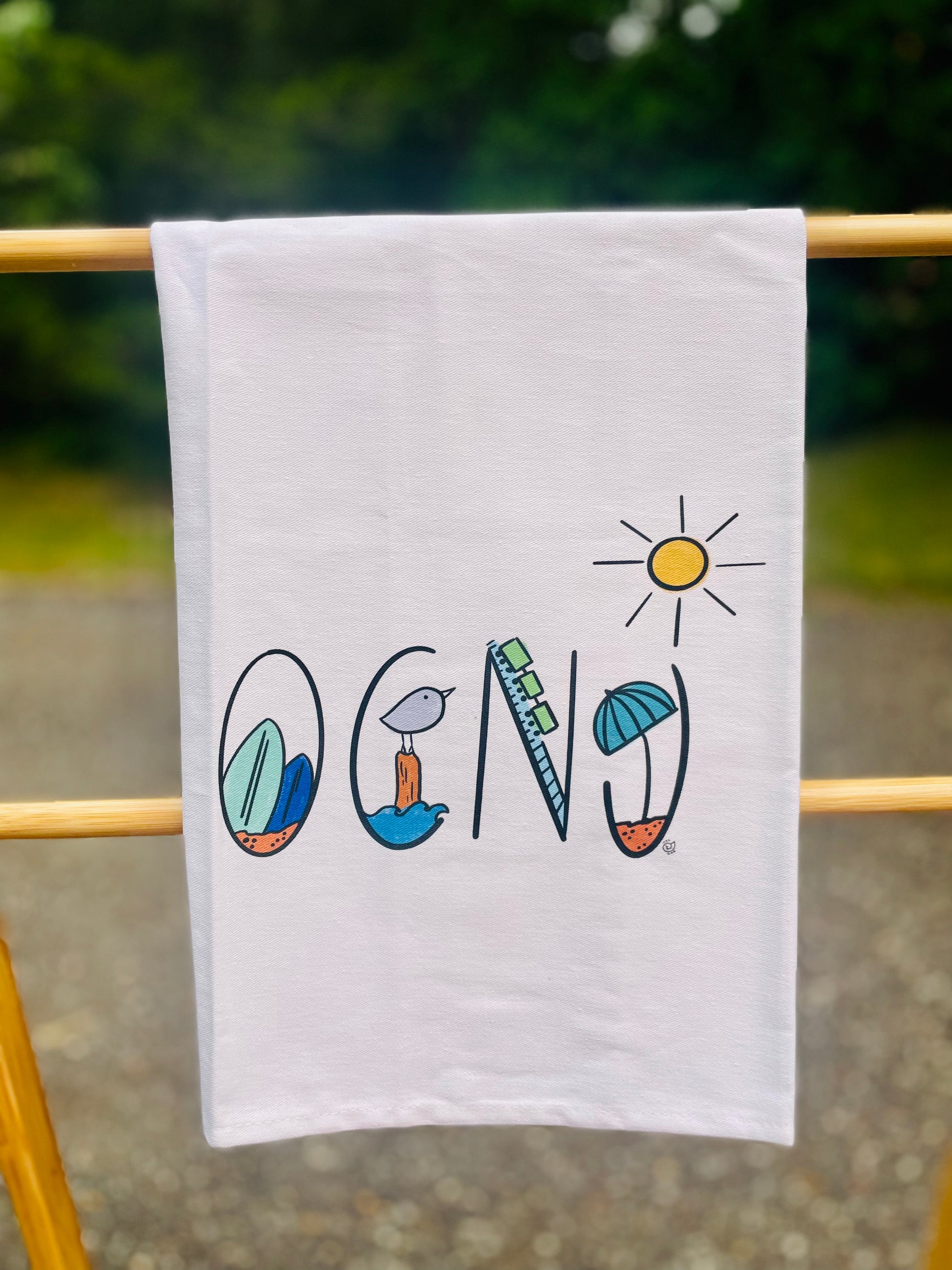 OCNJ_tea_towel Ocean city New Jersey Tea Towel 