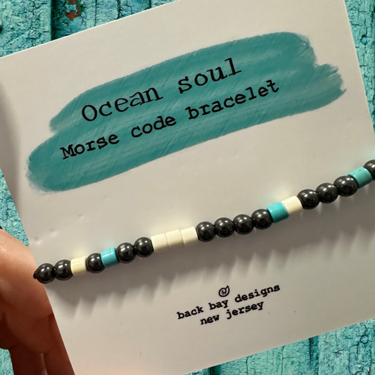 Ocean Soul  morse code bracelet