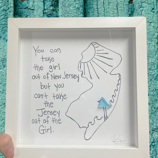 Outta Jersey Sea glass art 