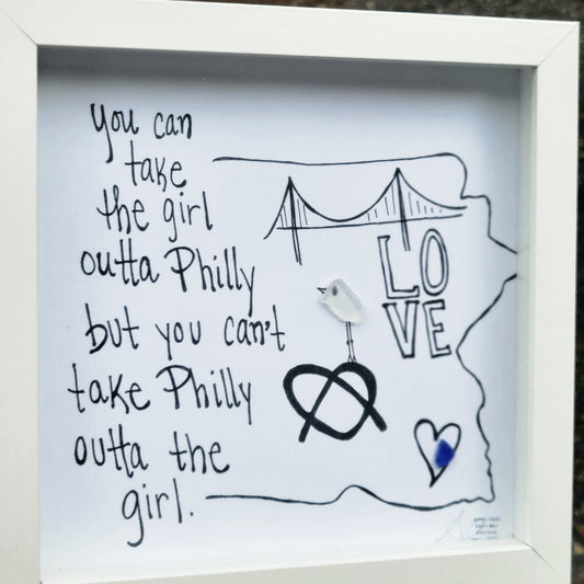 Outta Philly Sea glass art 