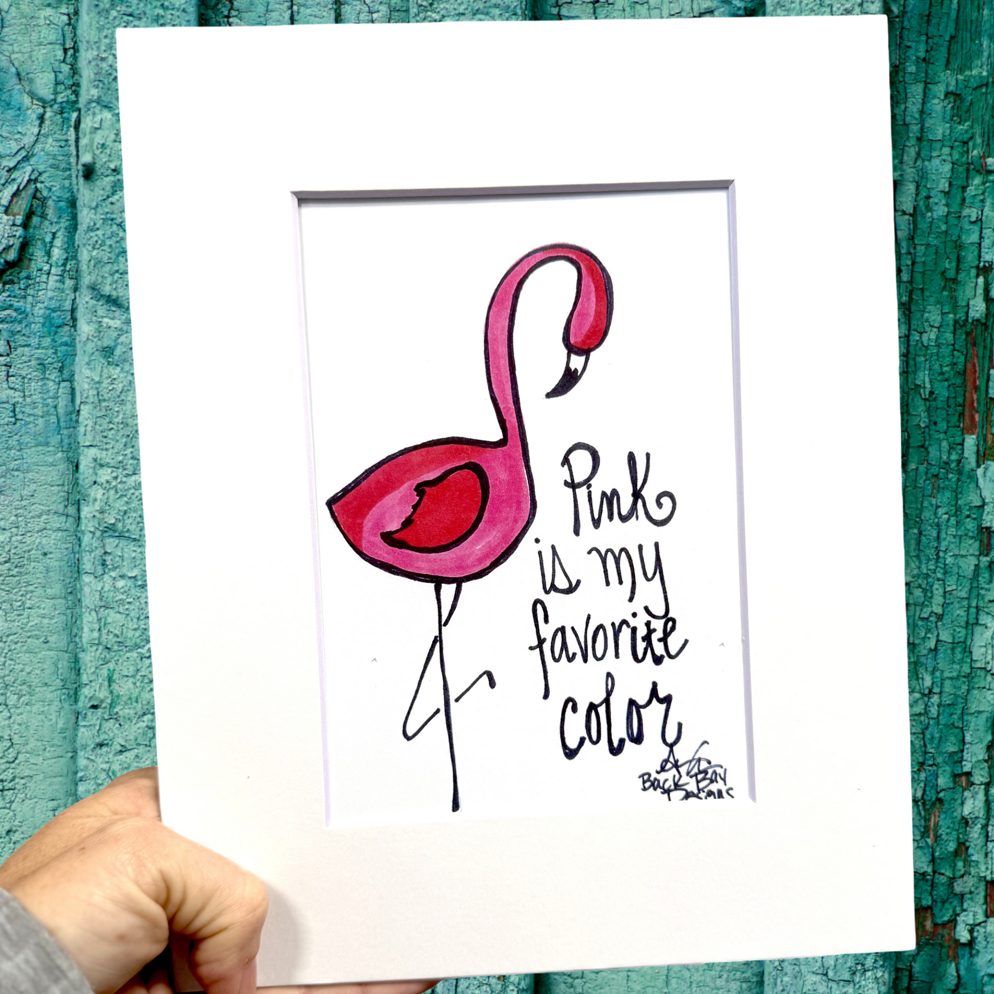 Pink is my favorite color 8x10 matted print 