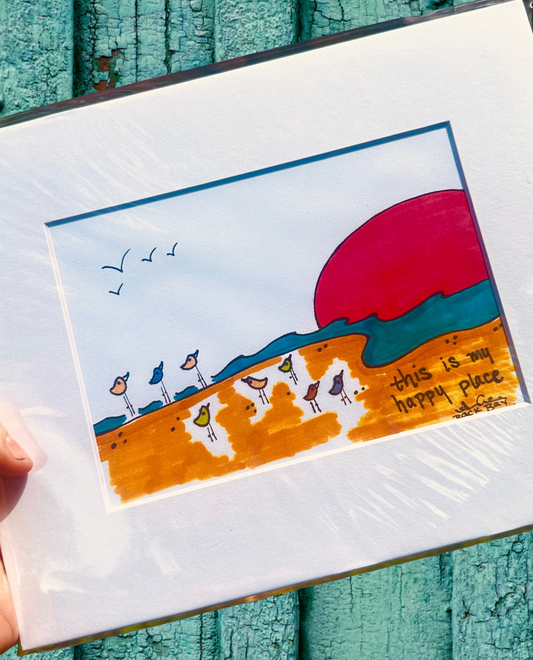 Sandpiper Beach Happy Place Print