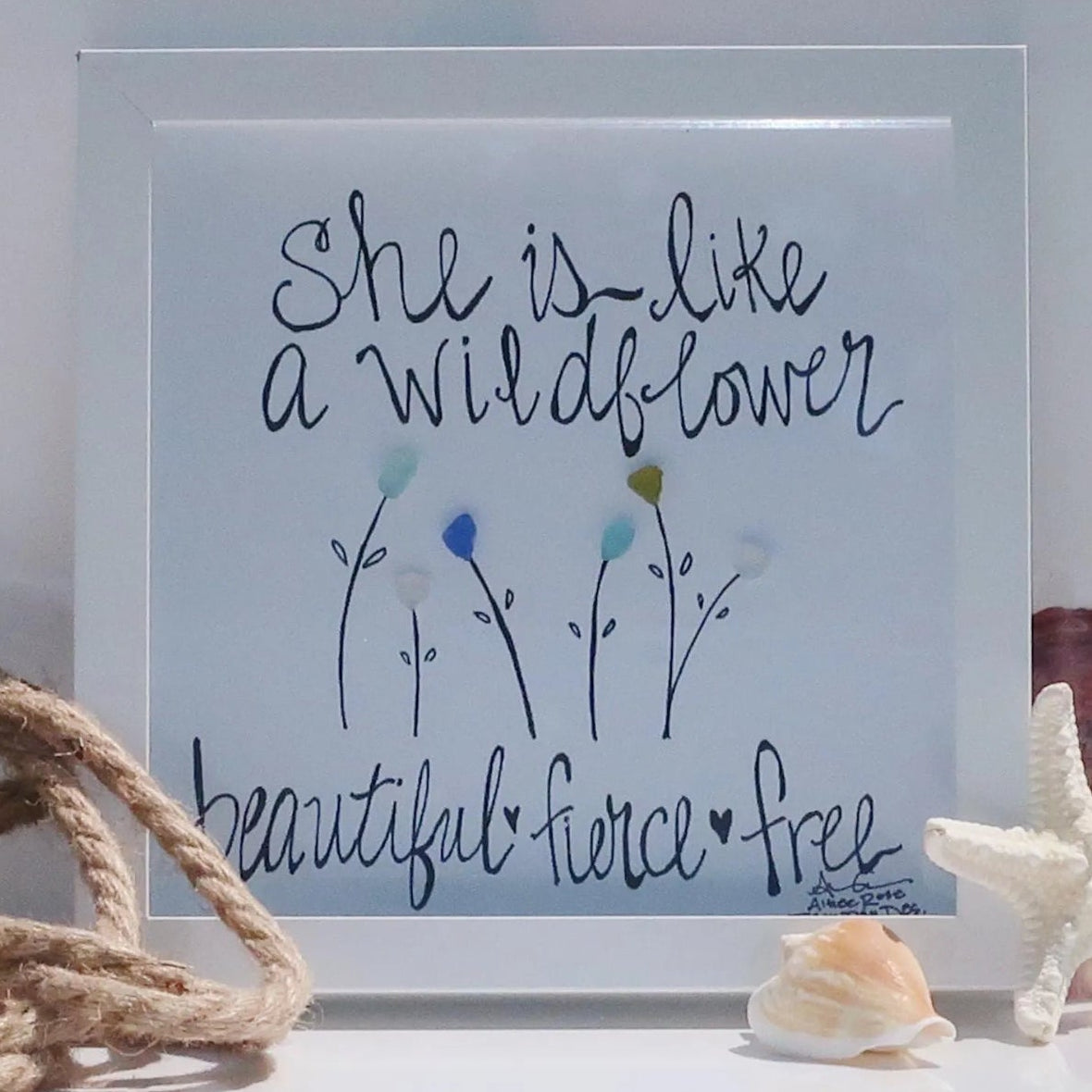 She_is_like_a_wildflower_fierce_8inch_SQUARE with_rope_