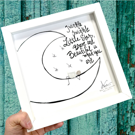 Twinkle Twinkle little star 8inch sea glass art 
