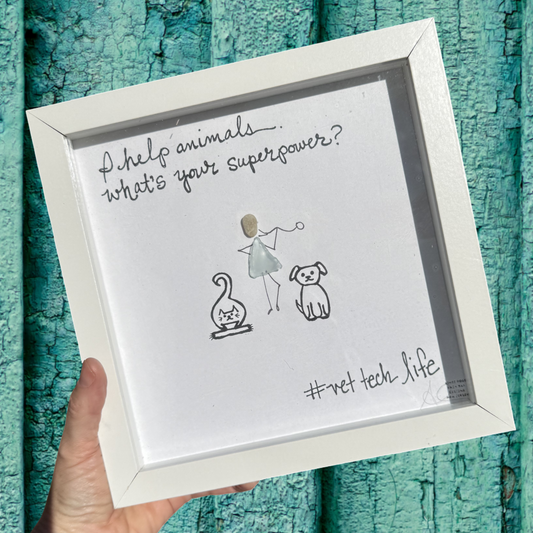 Vet Tech 8x8 inch sea glass 