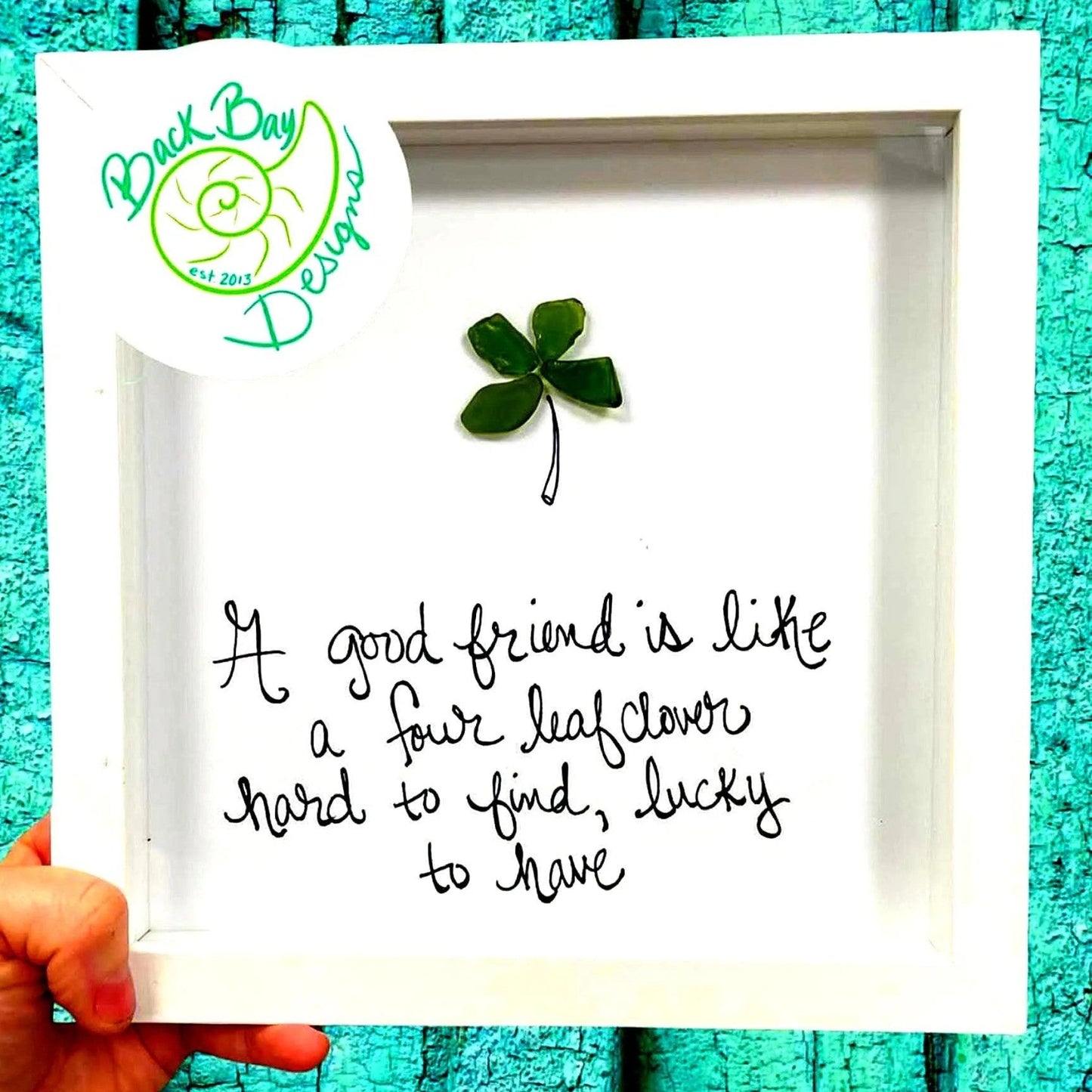 a good friends like 4 leaf clover with logo bright close 