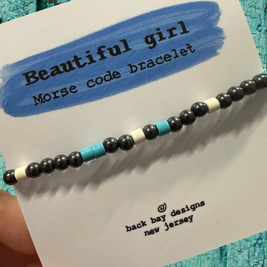 beautiful girl morse code bracelet