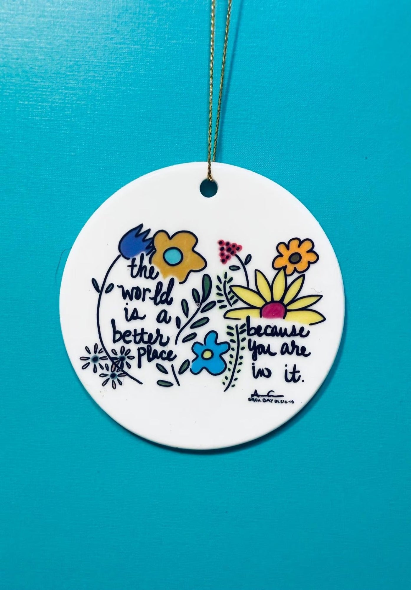 you make the world a better place 3in ceramic keepsake ornament