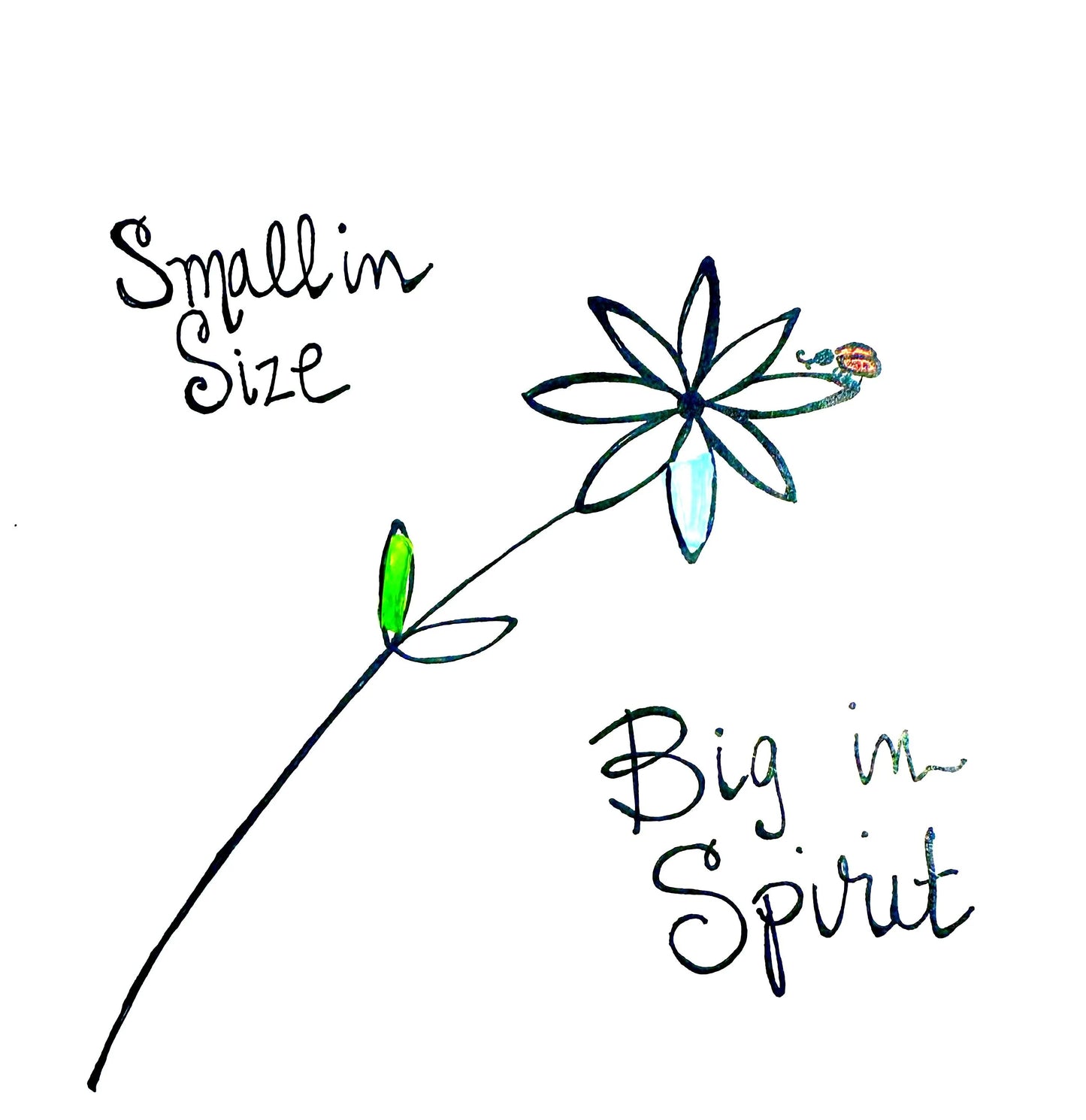 Big Spirit Ladybug - Sea Glass Art,  Short Queen, Girl, Her Birthday, Daughter, Granddaughter, Niece, Grandma,  8x8 Framed