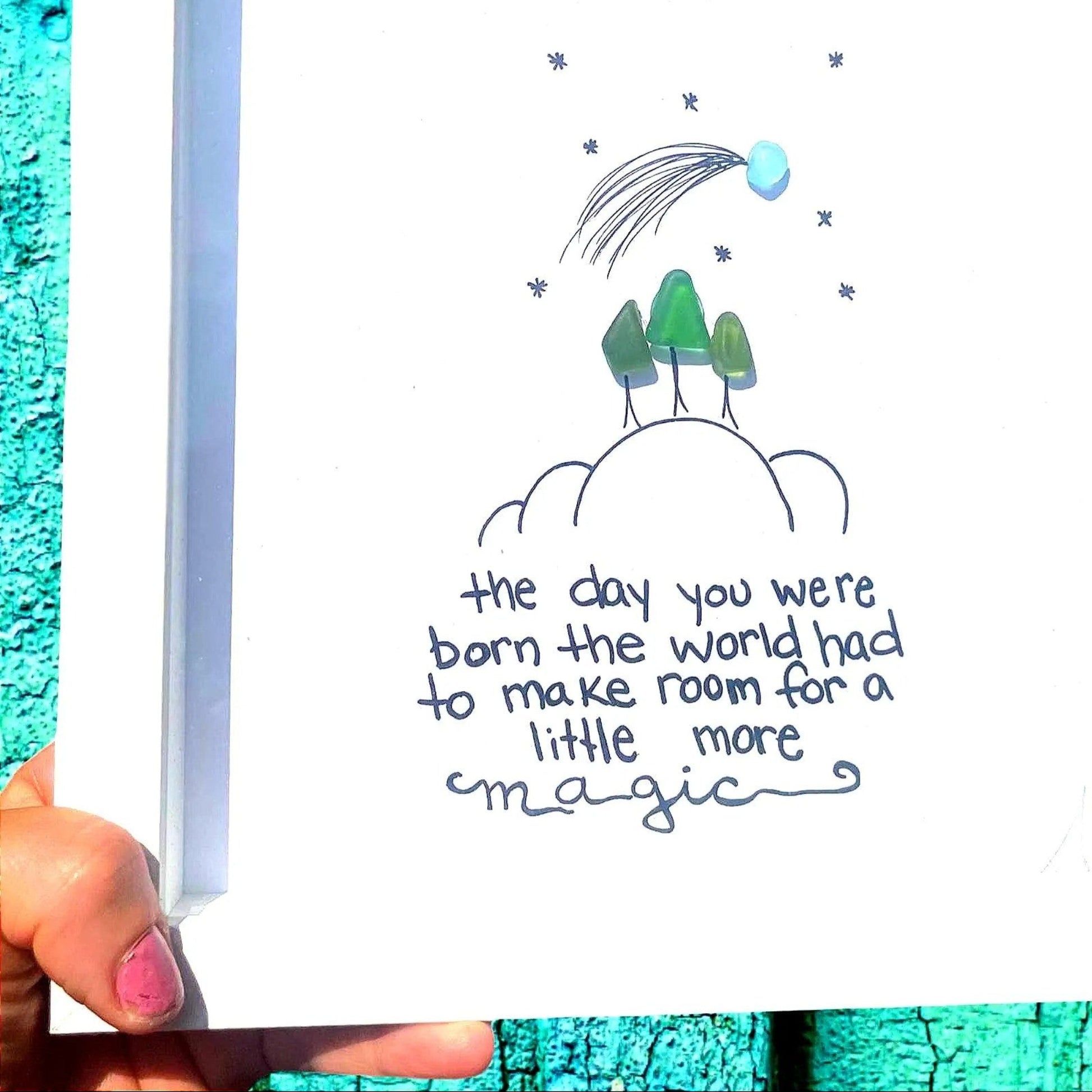 born magic 8in bright close sea glass art 