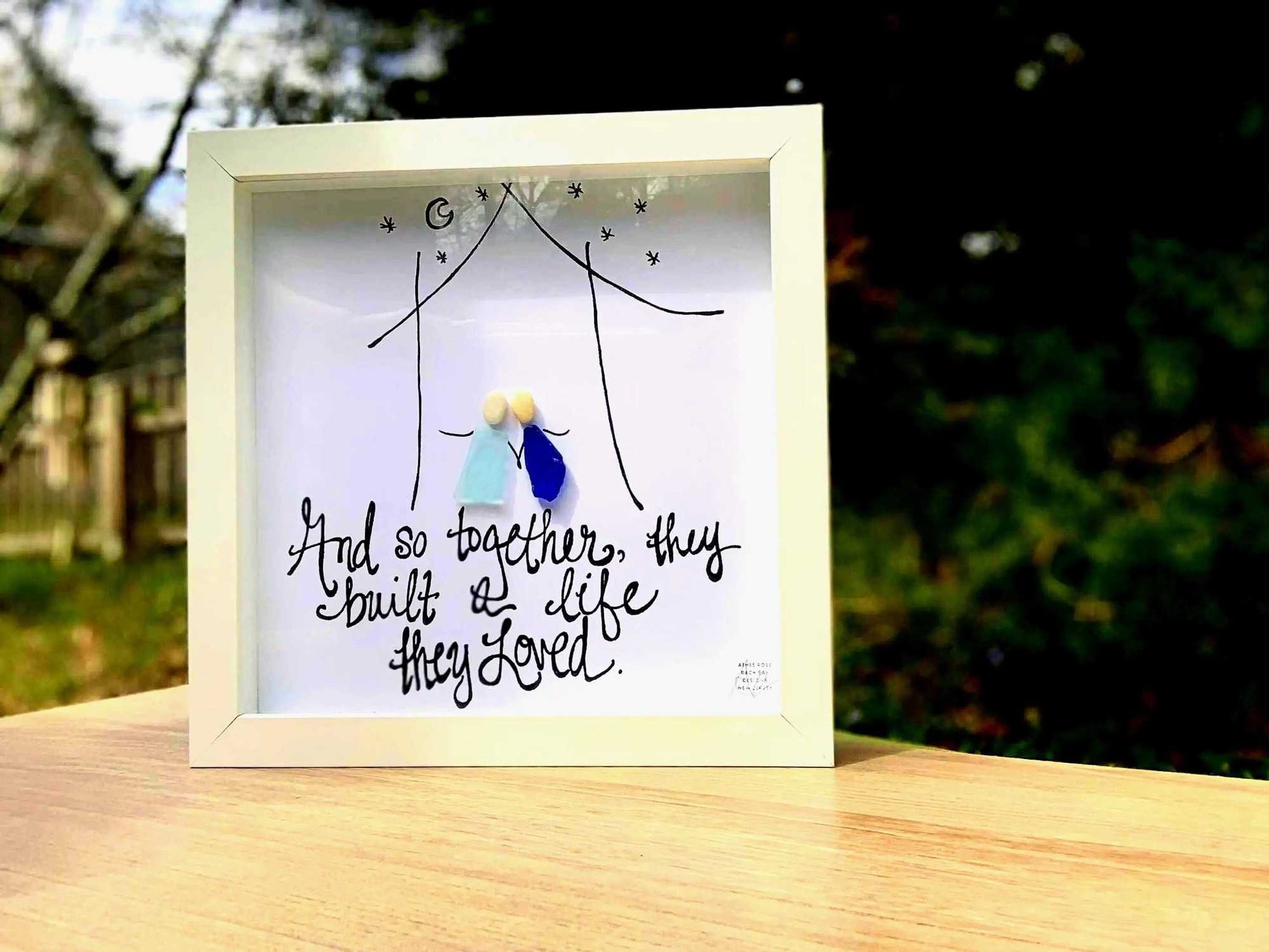 built_a_life_8x8_outside_bright sea glass art 