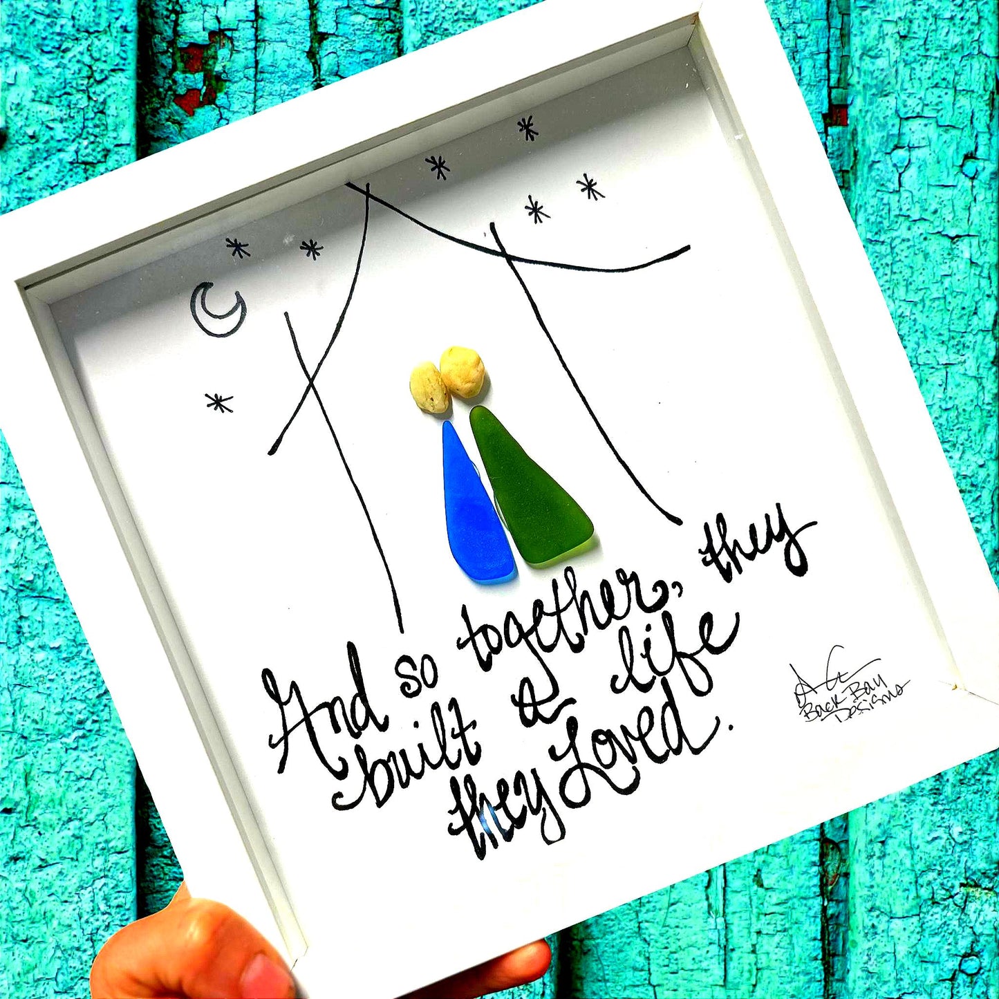 built_a_life_ 8in sea glass art couple in house bright close