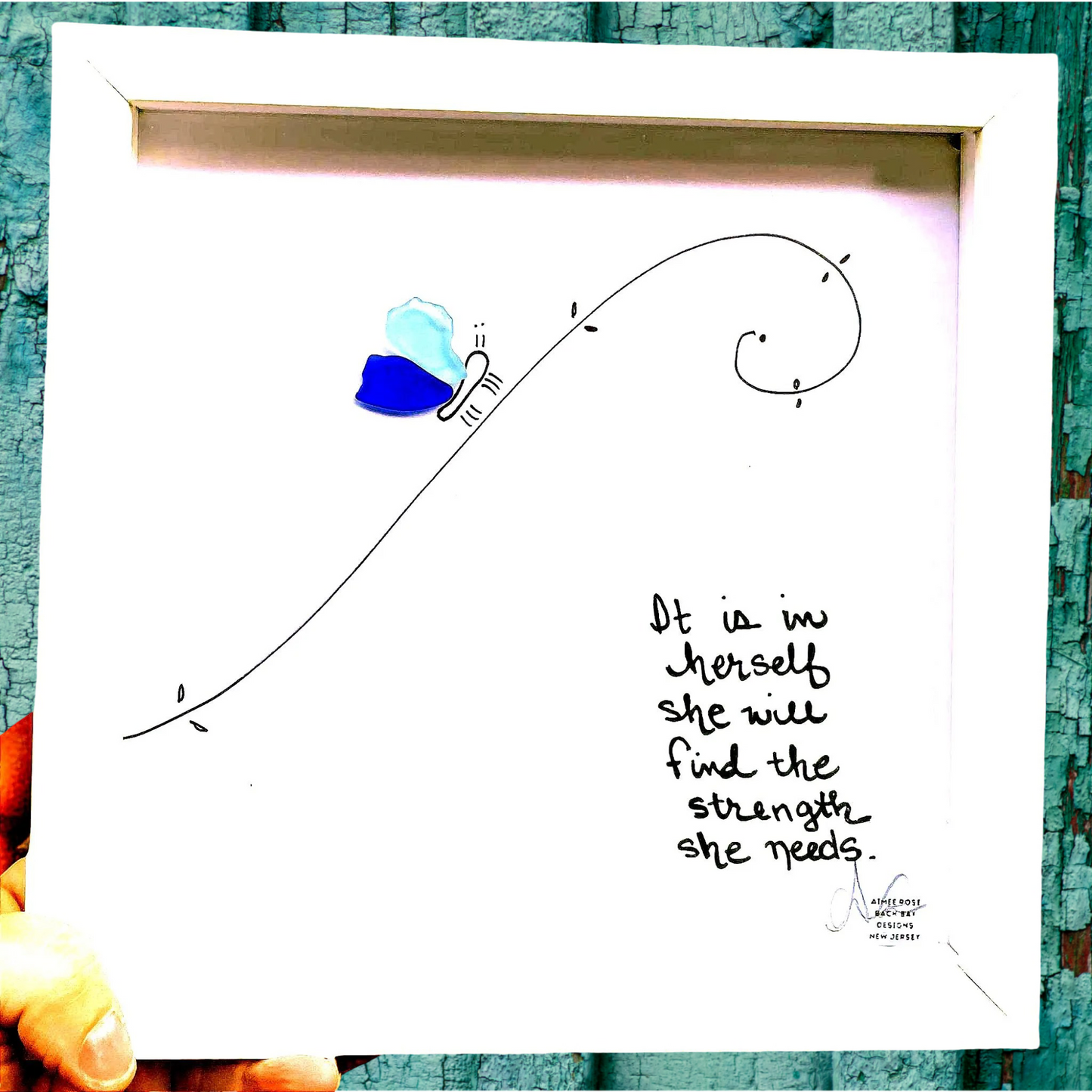 butterfly_strength_8_in_bright_close sea glass art square