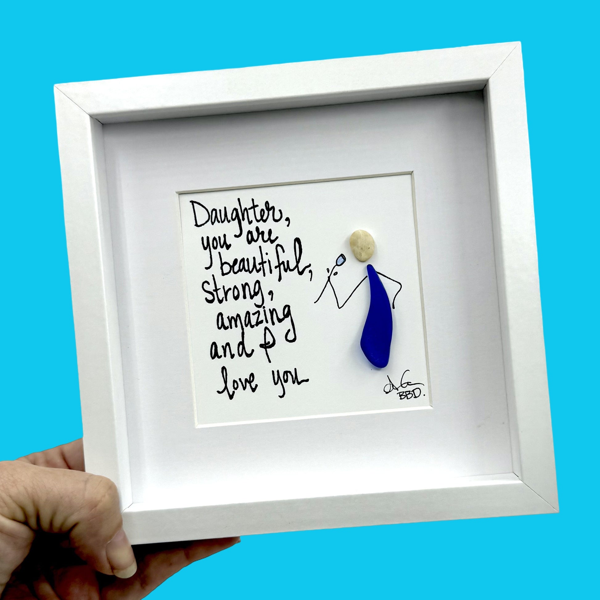 daughter I love you 6in MINI handheld square
