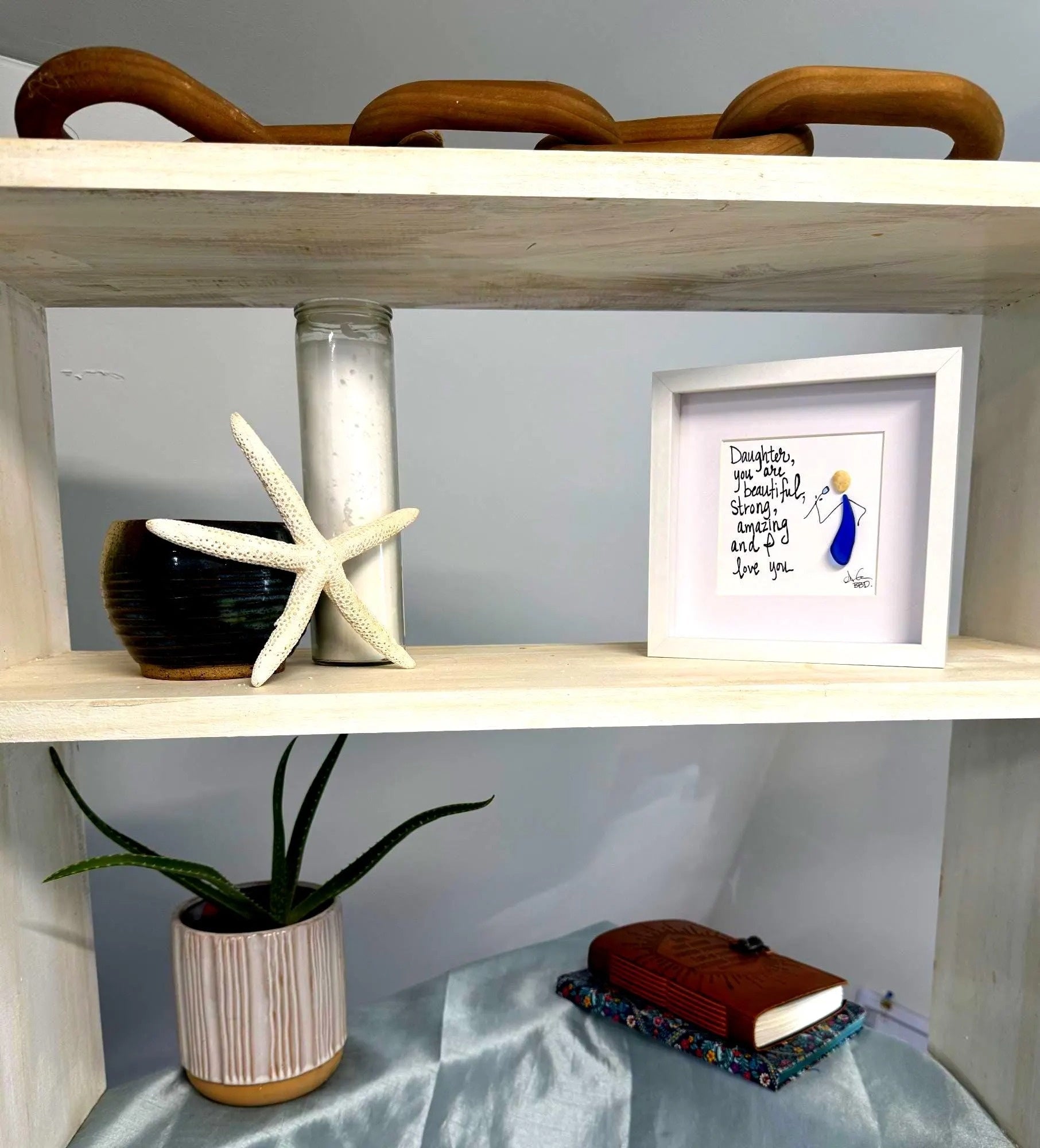 daughteriloveyou6inblue 3 tier shelf bright 