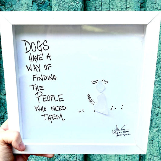 dogs find people 8 in sea glass art bright close 