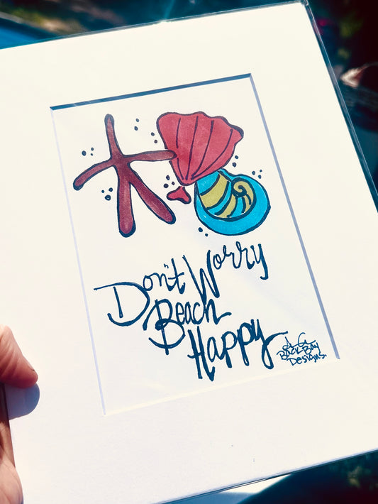 Don't Worry Beach Happy Print