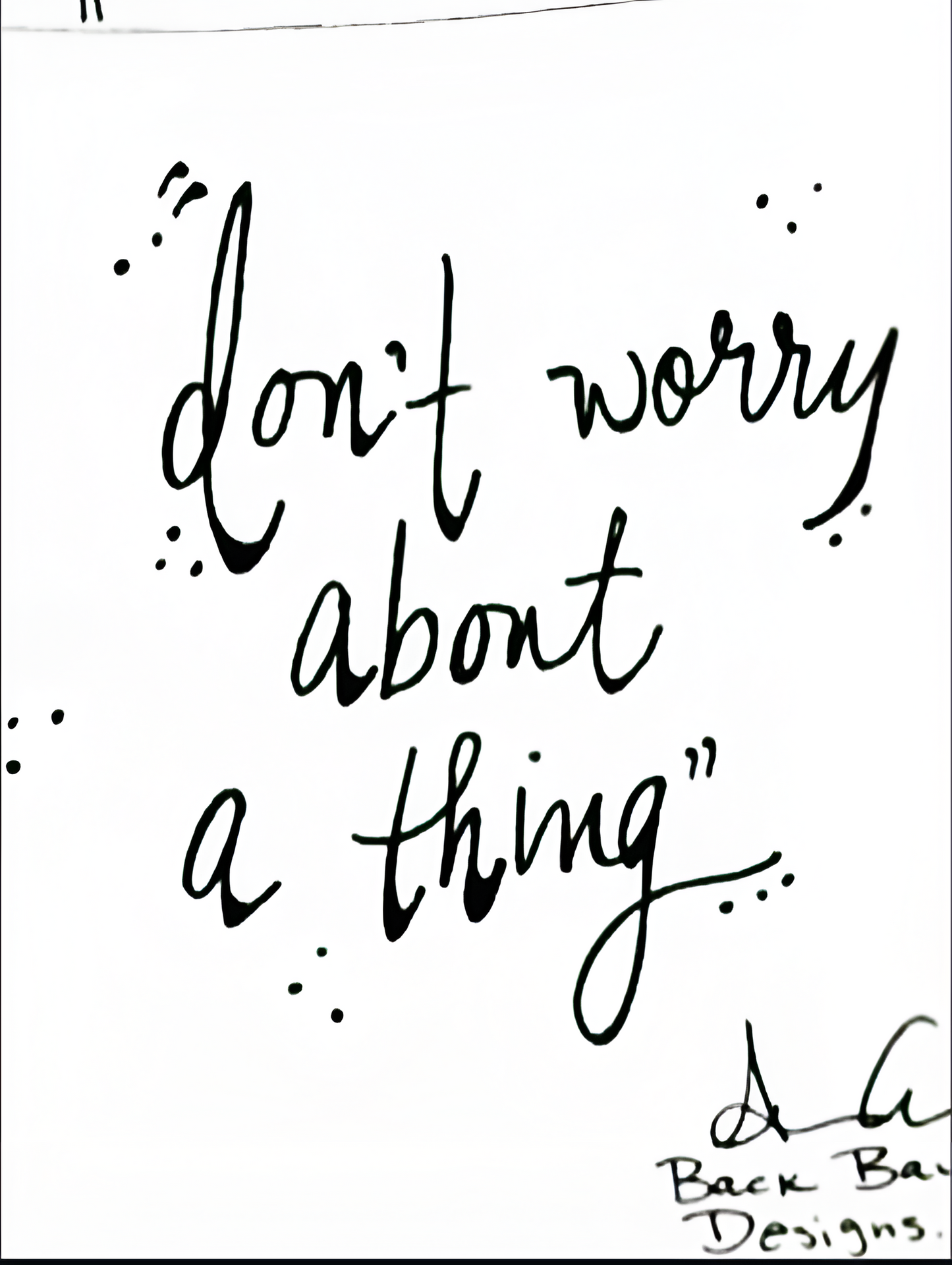 Don't Worry About A Thing - Sea Glass Art, Uplifting Meditation, Island Vibes Decor, 8x8 framed (Copy)