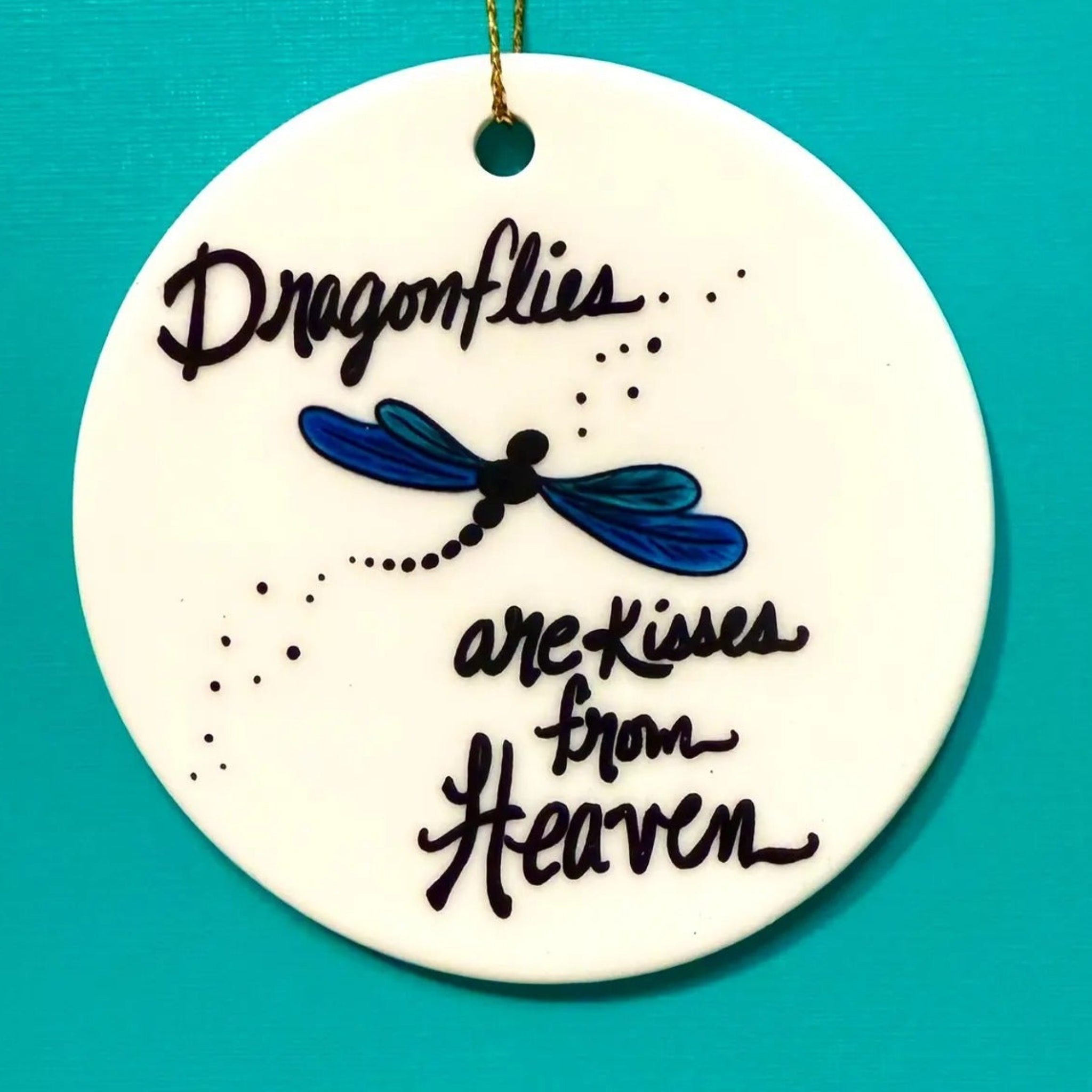 Dragonfly Heaven Memorial Keepsake ORNAMENT For Memory and Missing You