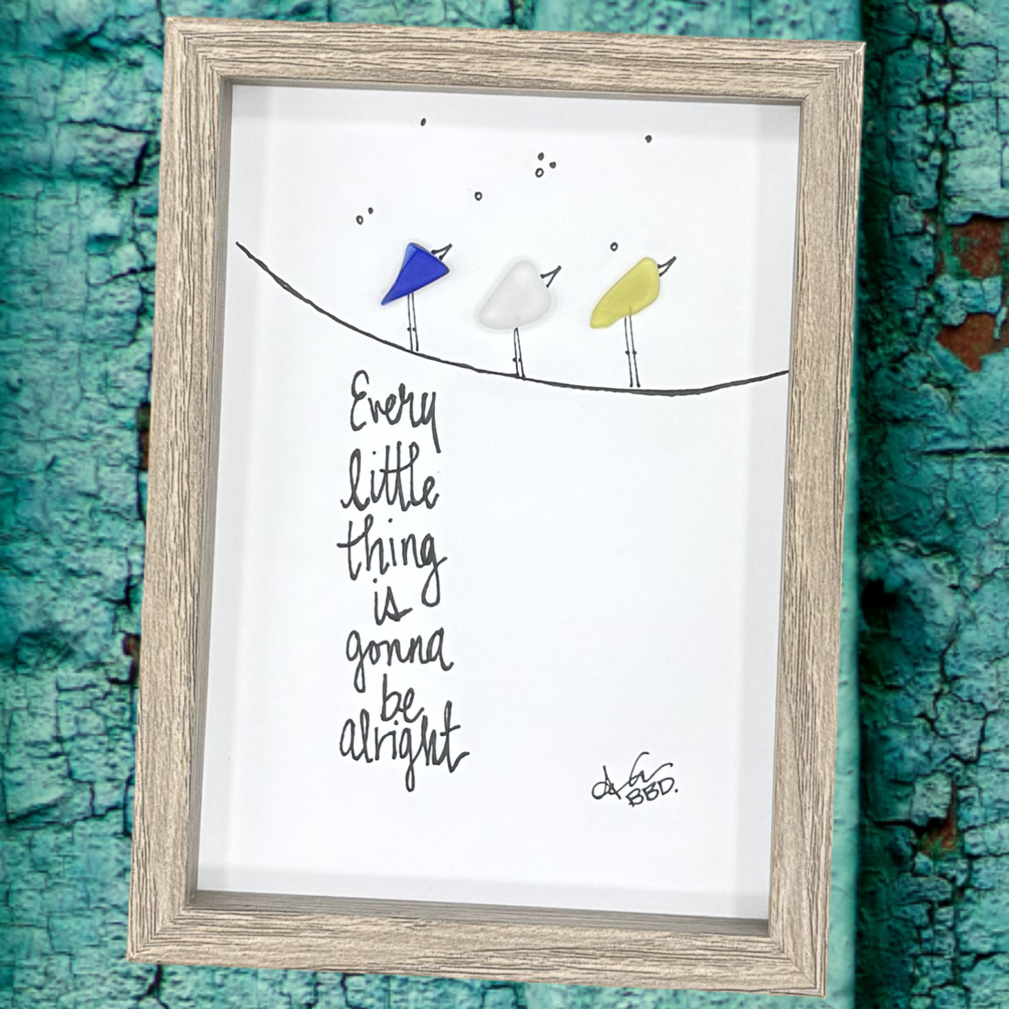 every little thing 5x7 driftwood frame square close 