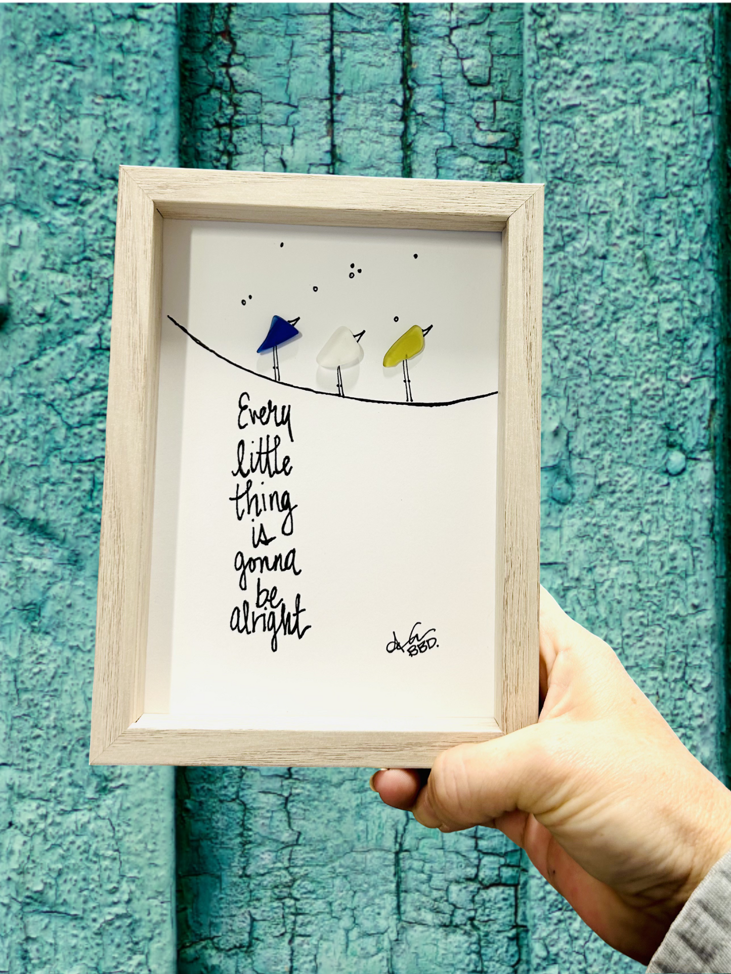 every little thing SLIM 5x7 whitewash frame 
