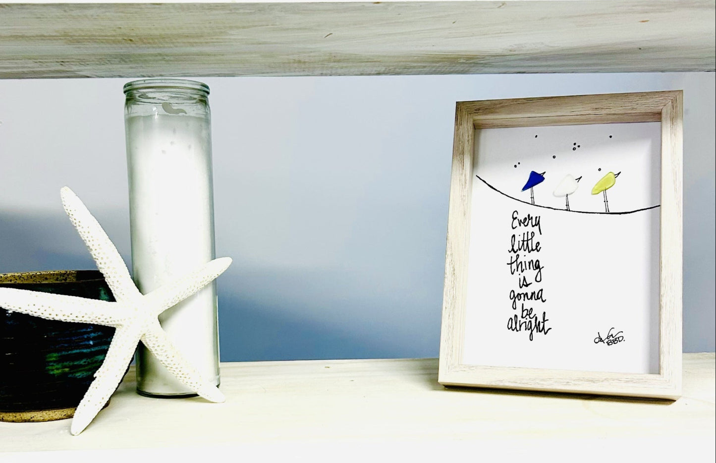 every little thing SLIM 5x7 whitewash one shelf