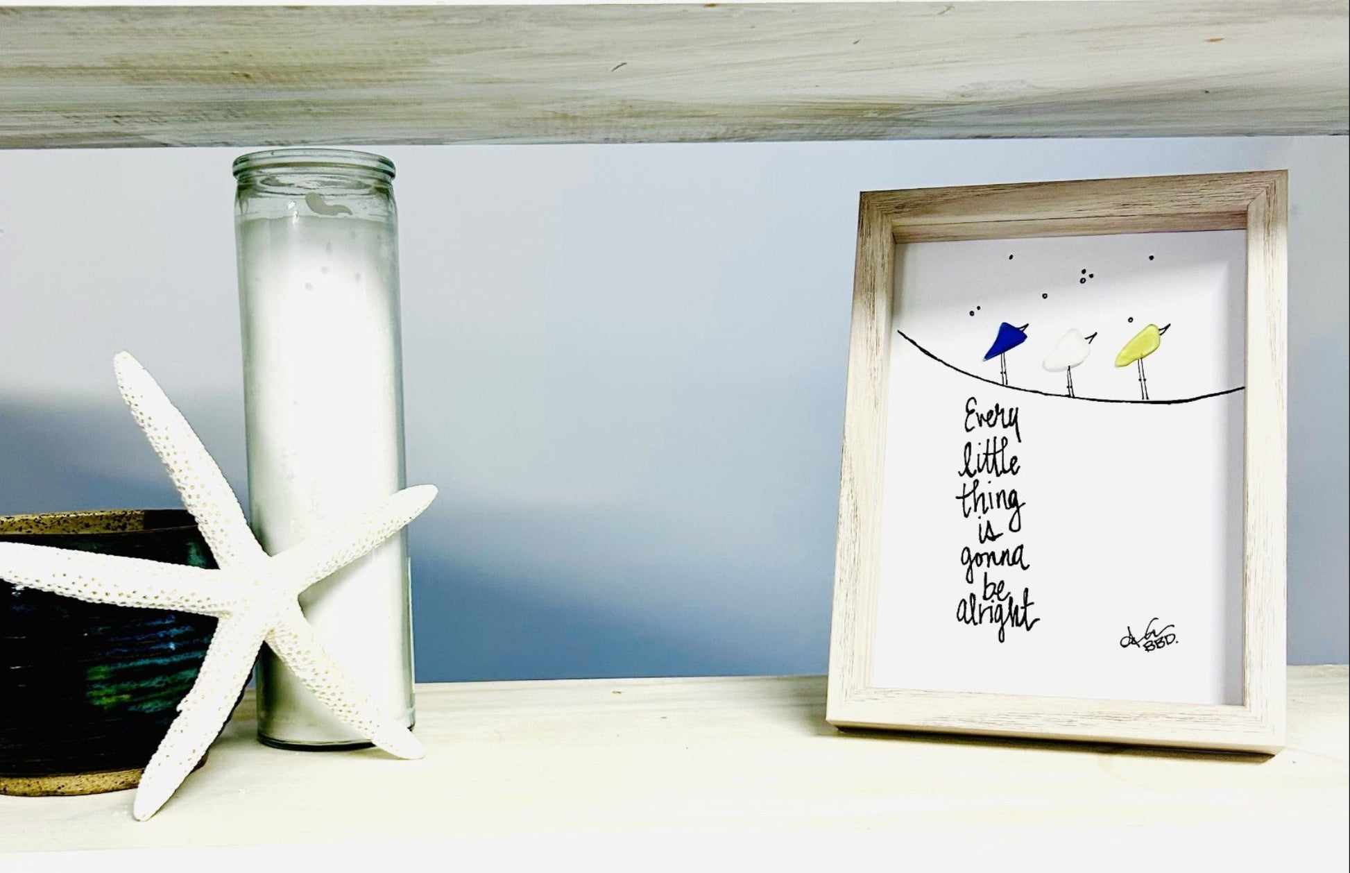 every little thing SLIM 5x7 whitewash one shelf