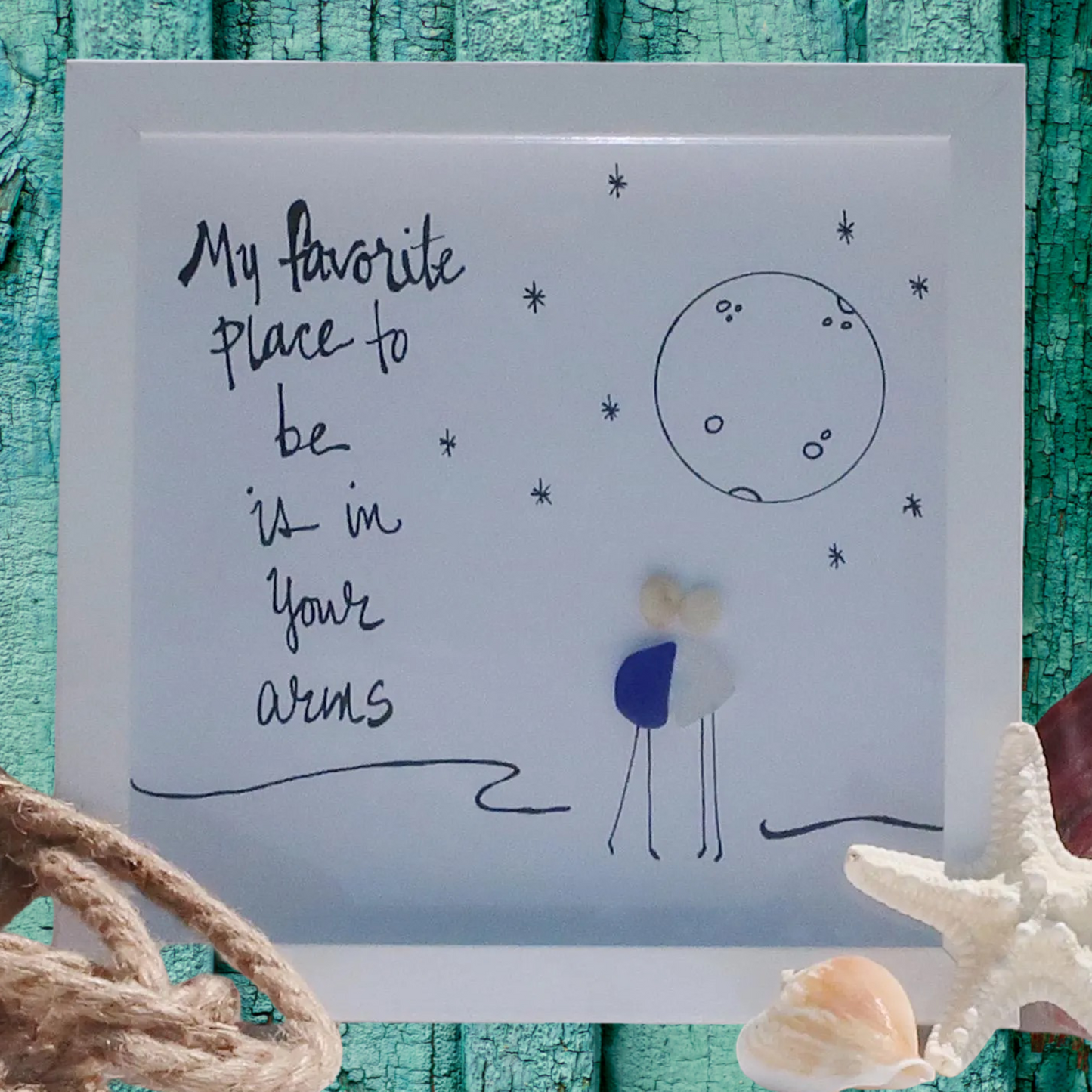 favorite place 8 inch sea glass art by BBD