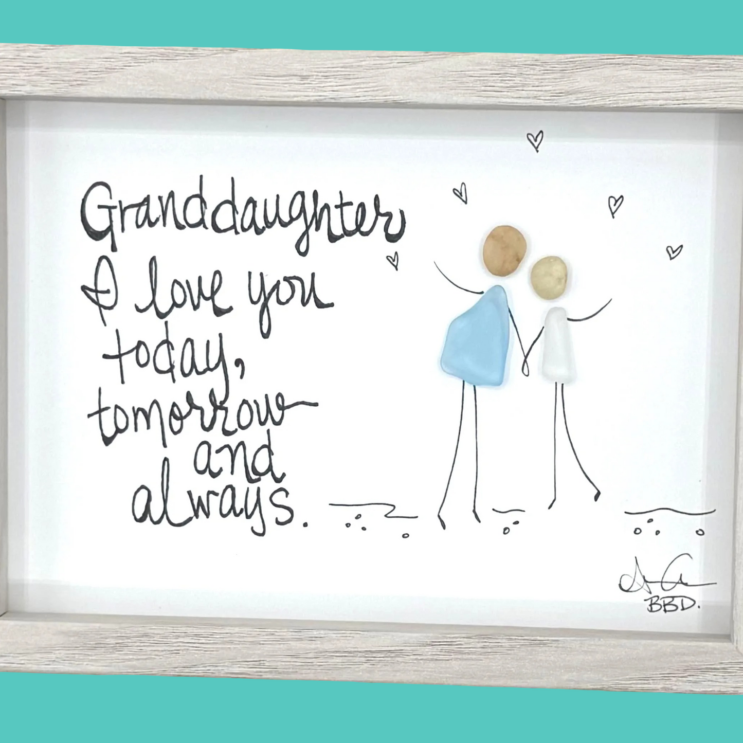 granddaughter_love_5x7 whitewash on teal zoom in 