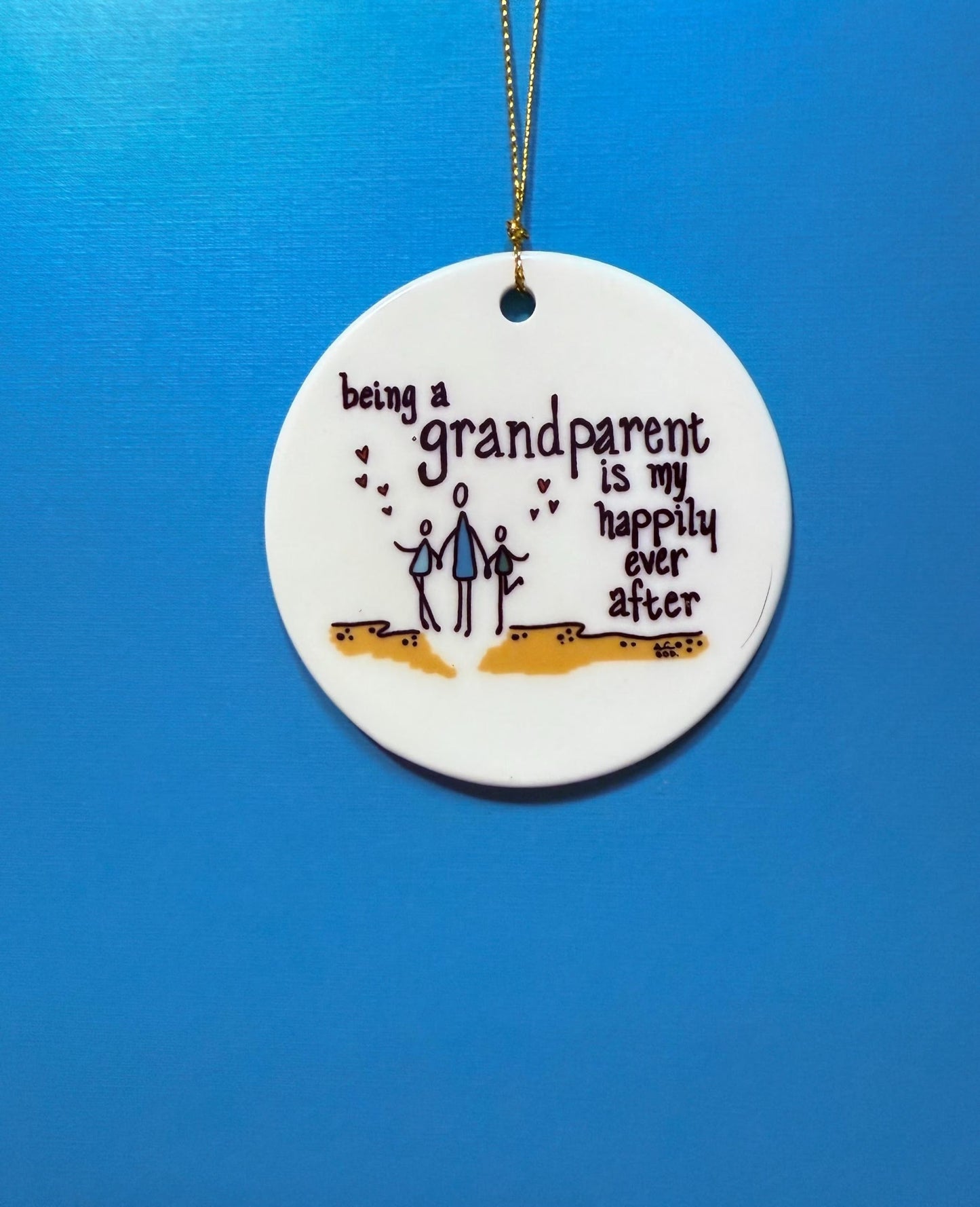 grandparent happily 3in ceramic keepsake ornament 