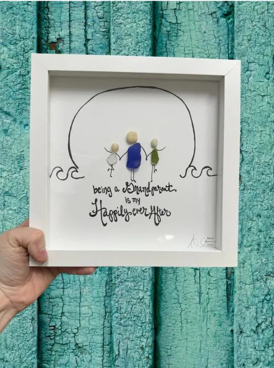 Grandparent Happily Ever After - Original Sea Glass Art by BBD
