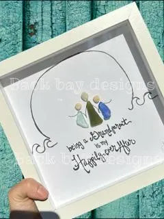 Grandparent Happily Ever After - Original Sea Glass Art by BBD