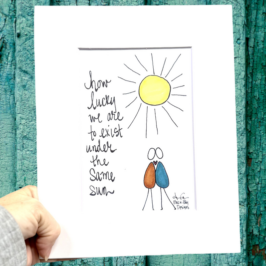 same sun matted print 