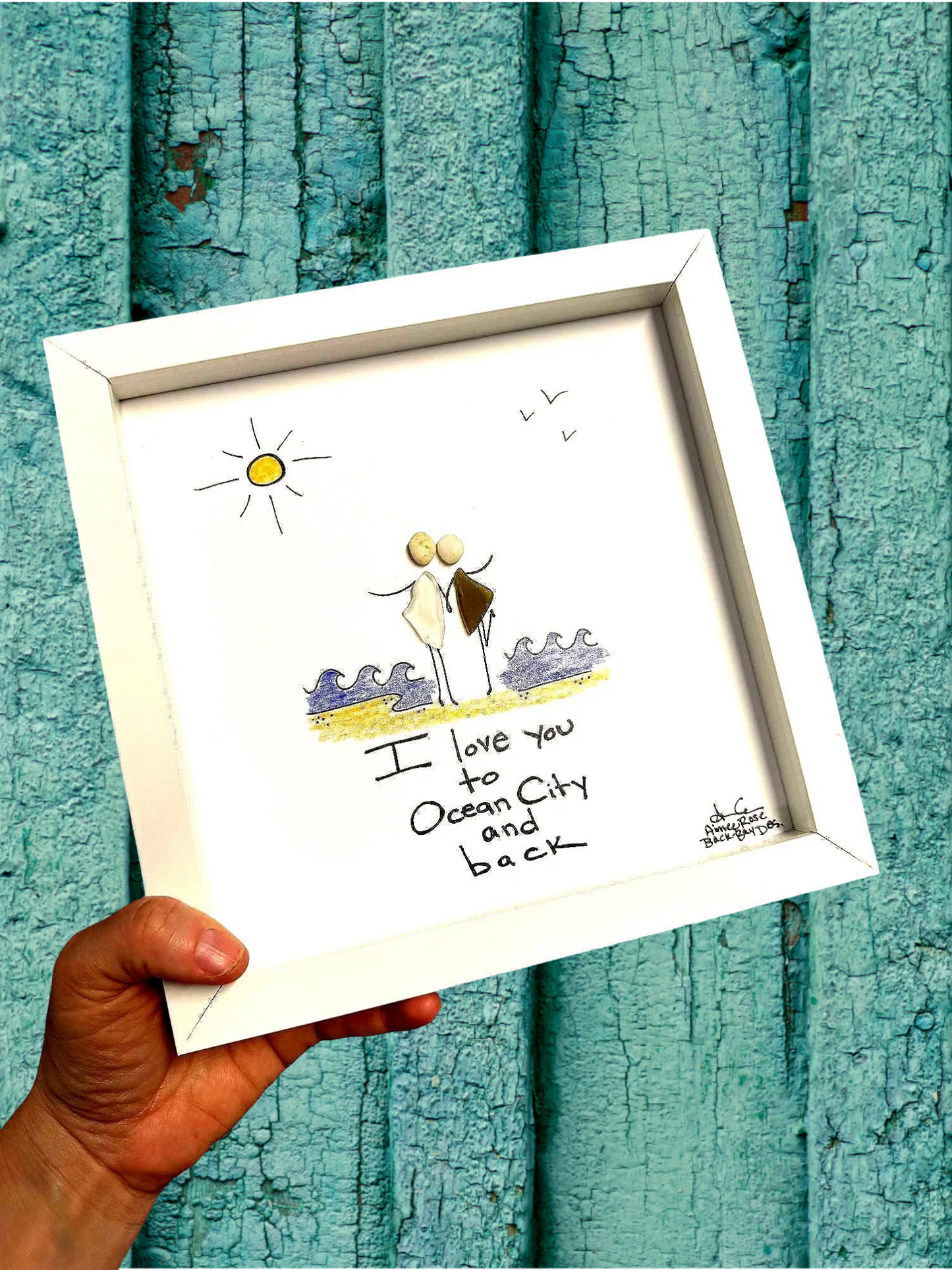 i love_you_to_OC_and_back_8in sea glass art _bright 1