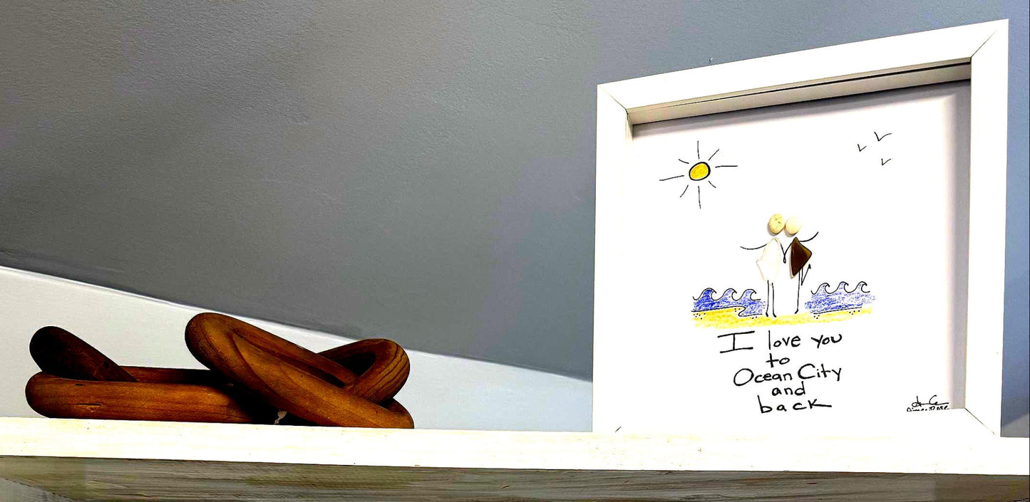 i love_you_to_OC_and_back_8in sea glass art _bright_one shelf 