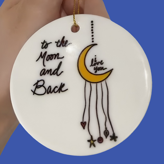 i love you to the moon and back 3in ornament