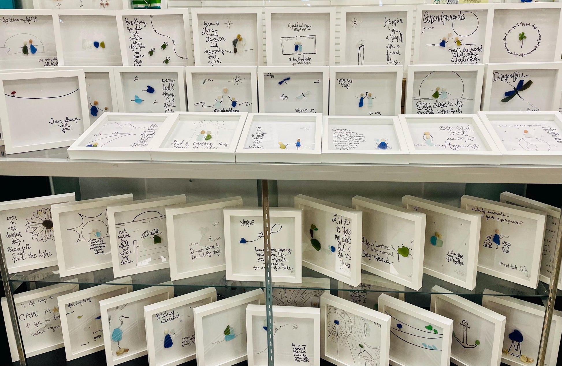 Shine Anglerfish - Encouragement Original Sea Glass Art by BBD