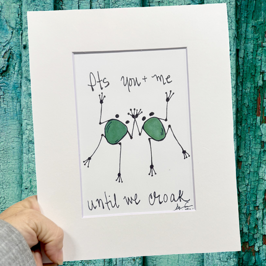 until we croak love frogs print 