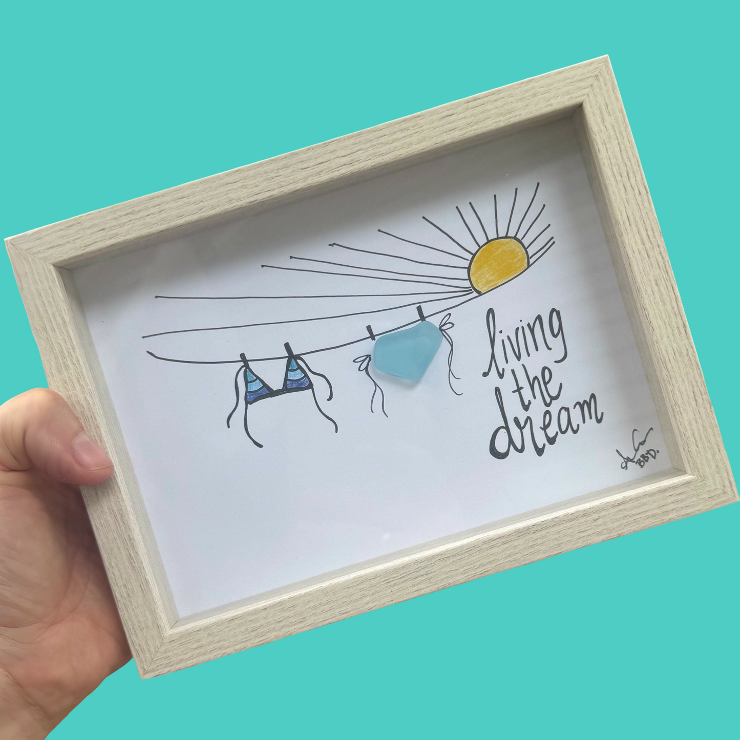 living_the_dream_bikini_clothesline_5x7_TEAL_CLOSE 
