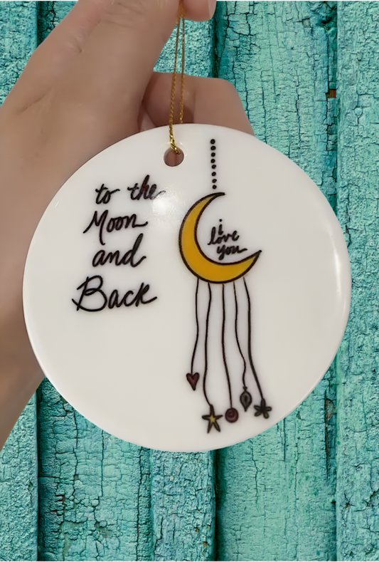 Moon and Back Ornament
